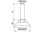 Ножка регулируемая SR 03/N fi 40/M10x60