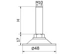 Ножка регулируемая SR 04 fi 48/M10x80