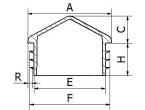 Заглушка квадратная пирамидальная ZKK 40x40