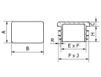 Заглушка внутренняя прямоугольная ZP 35x50